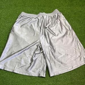 Vintage Footlocker Training Short XL Y2K Silver Dazzle Basketball EUC 2000s